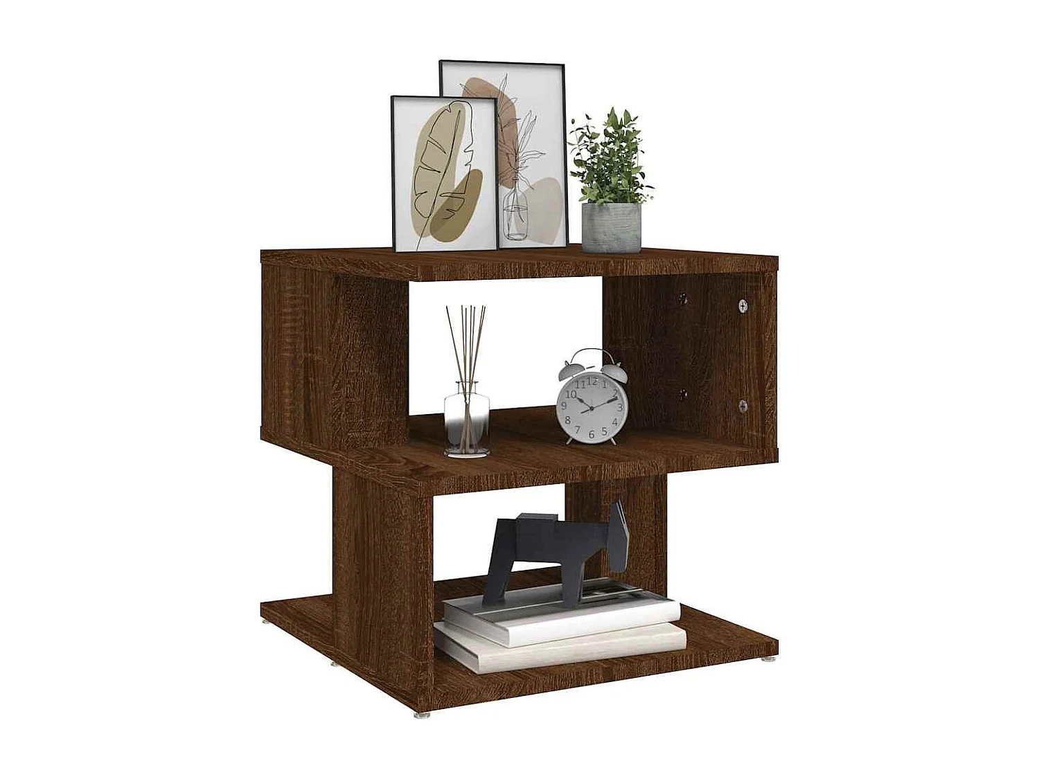 Table d'appoint Chêne marron 40x40x40 cm Bois d'ingénierie