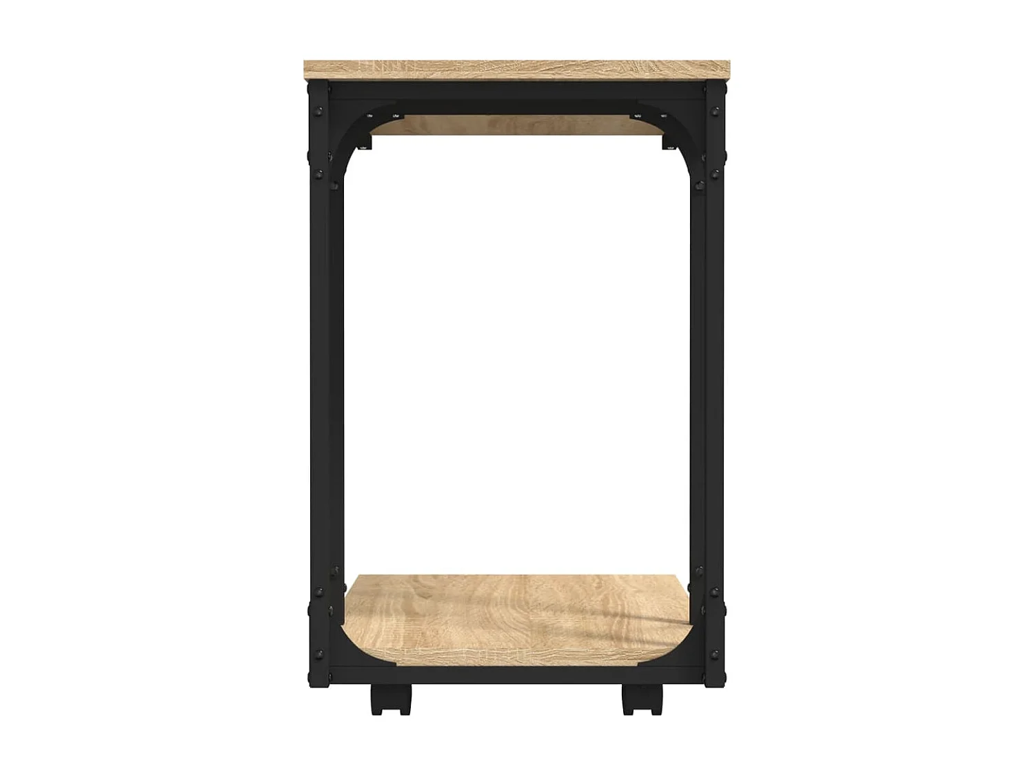 Beistelltisch mit Rollen Sonoma 50x35x55,5 cm Holzwerkstoff