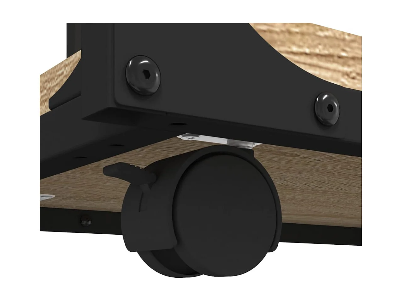 Beistelltisch mit Rollen Sonoma 50x35x55,5 cm Holzwerkstoff