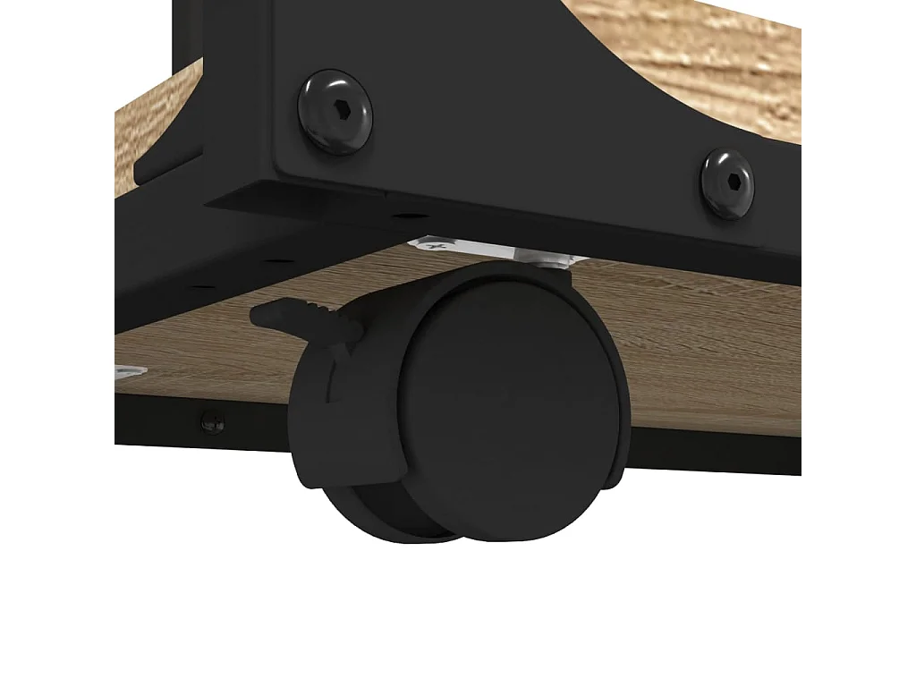 Table d'appoint à roues Chêne sonoma 50x35x55,5 cm