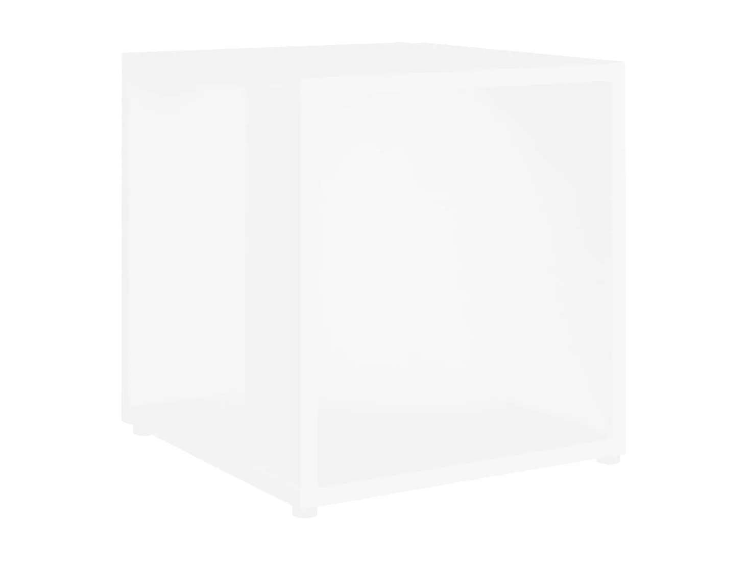 Table d'appoint Blanc 33x33x34,5 cm Aggloméré