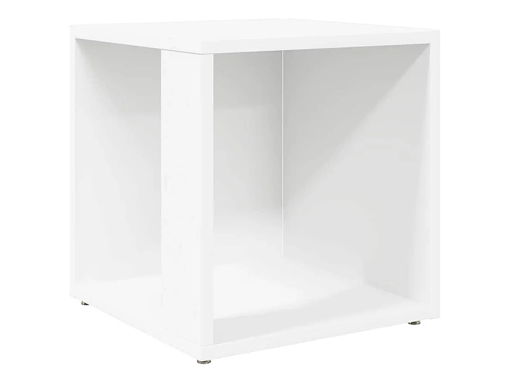 Bijzettafel 33x33x34,5 cm bewerkt hout wit