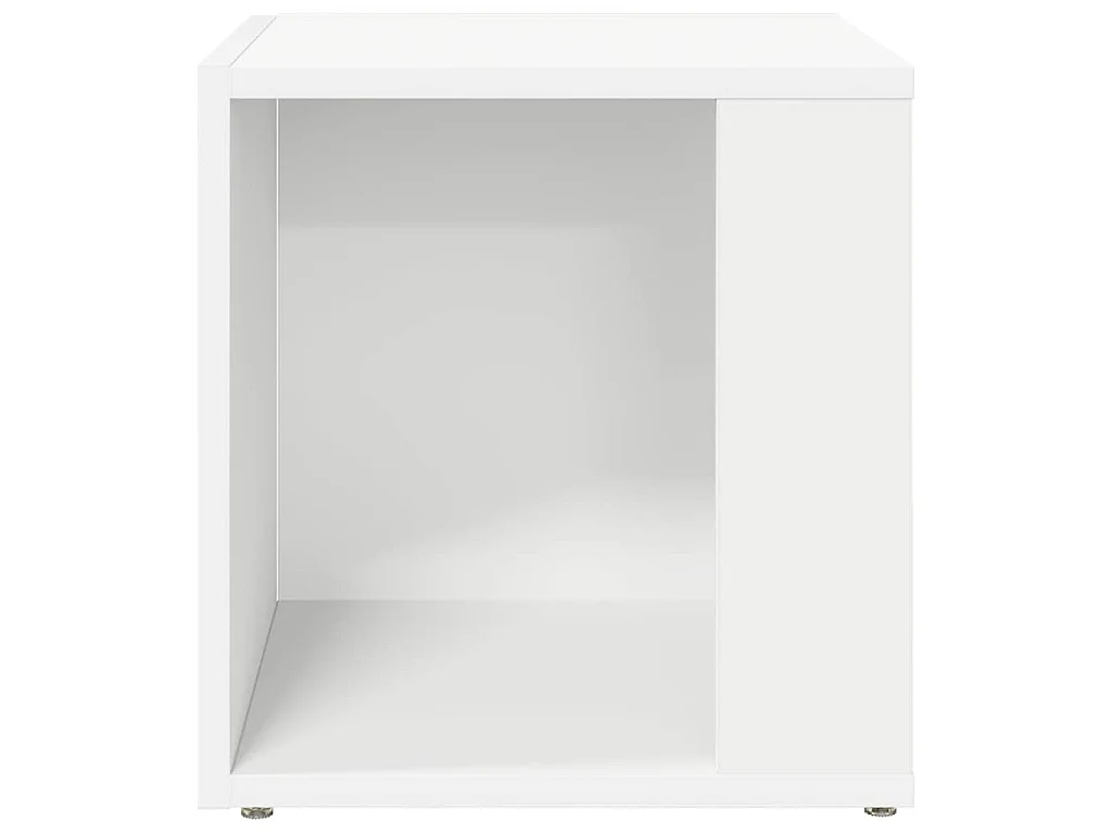 Bijzettafel 33x33x34,5 cm bewerkt hout wit