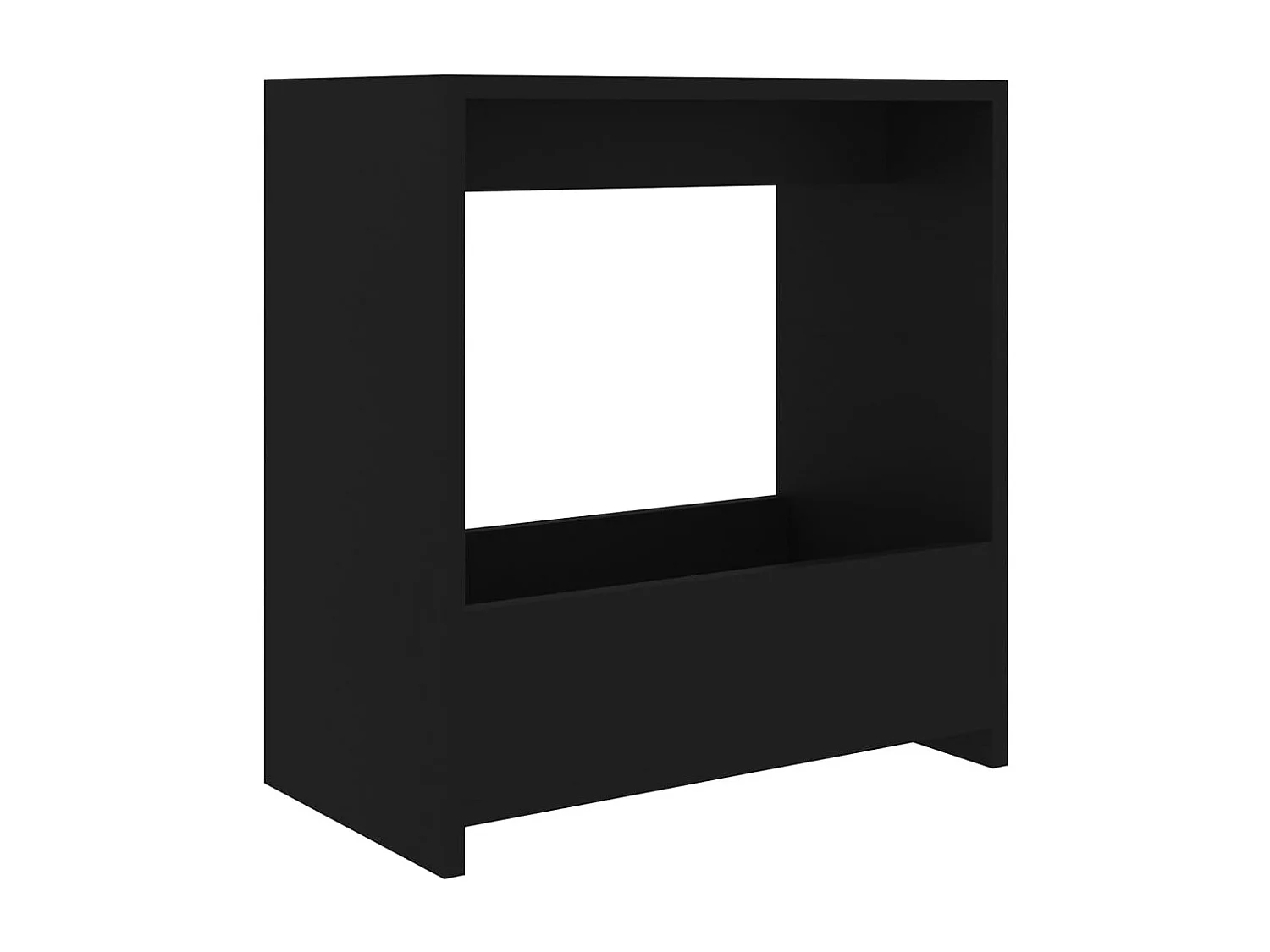 Table d'appoint noir 50x26x50 cm bois d'ingénierie
