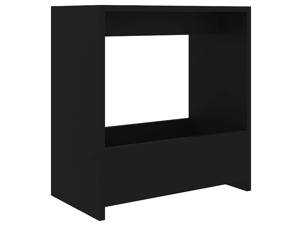 Tavolino Nero 50x26x50 cm in Legno Multistrato