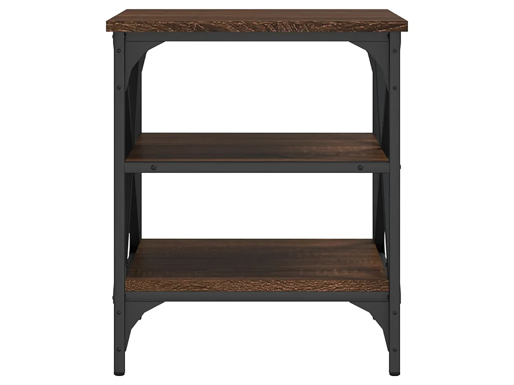 Tables d'appoint 2 pcs Chêne marron 40x42x50 cm Bois ingénierie