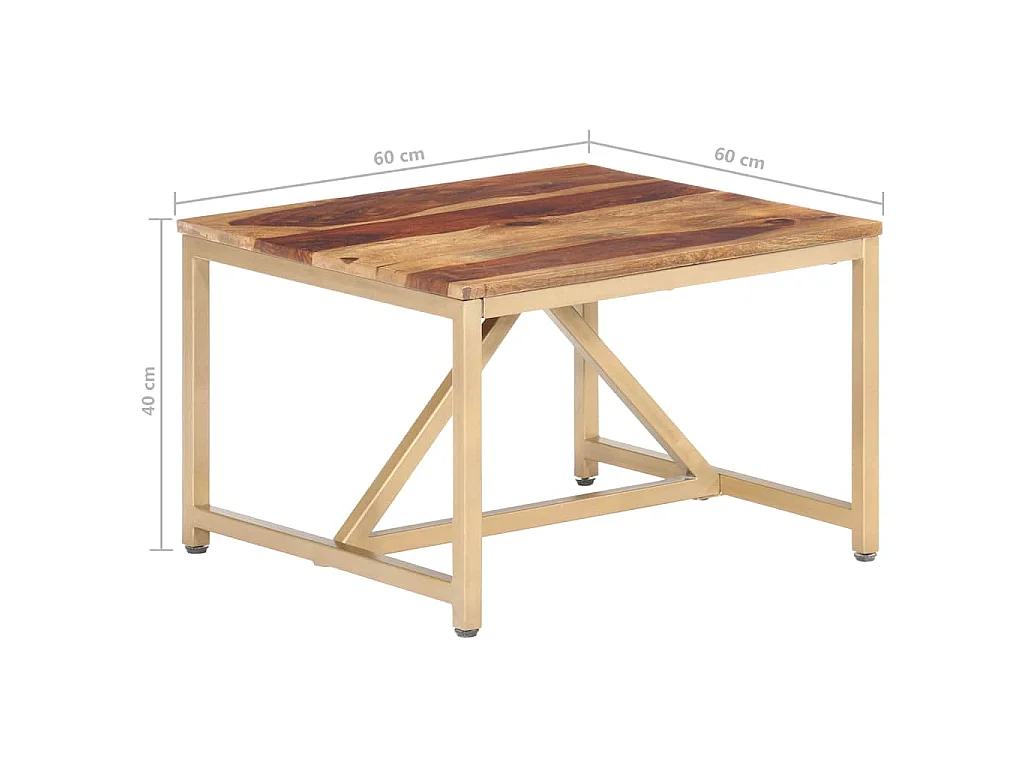 Table d'appoint 60x60x40 cm Bois massif