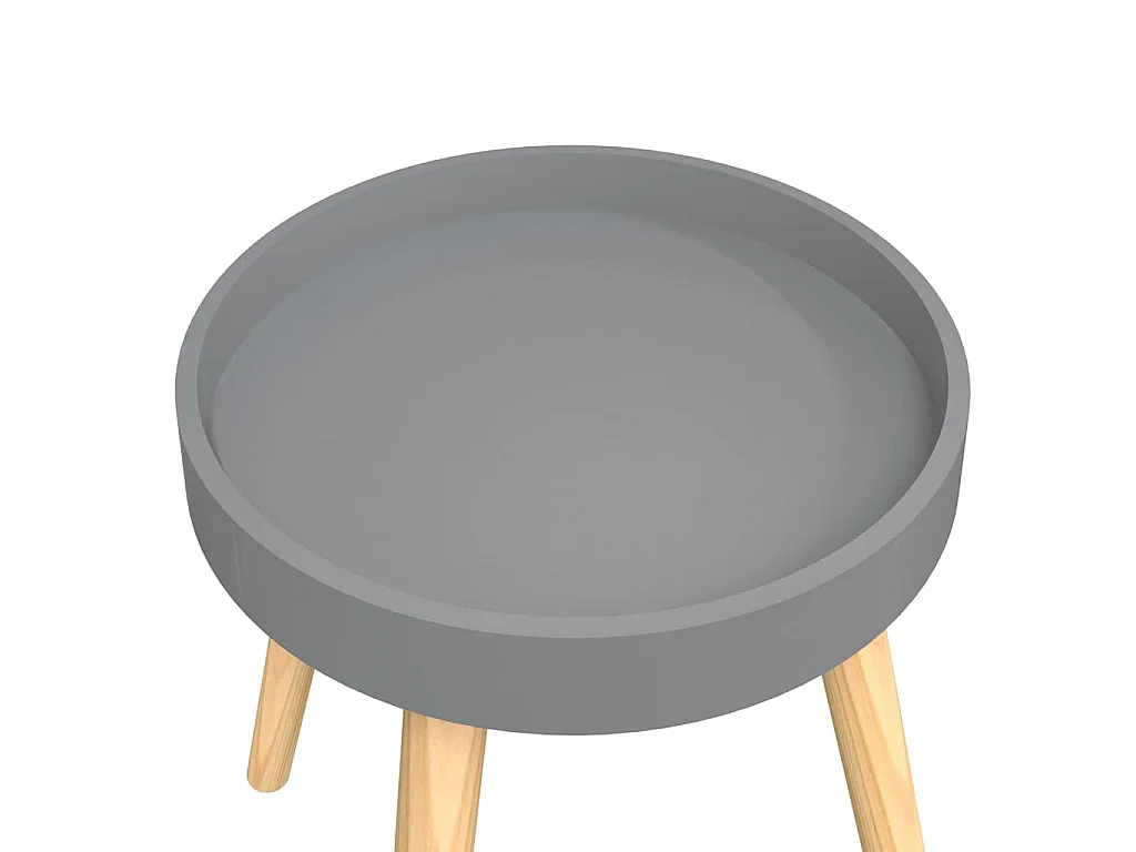 Table d'appoint Gris 38x38x40 cm Bois ingénierie et pin massif