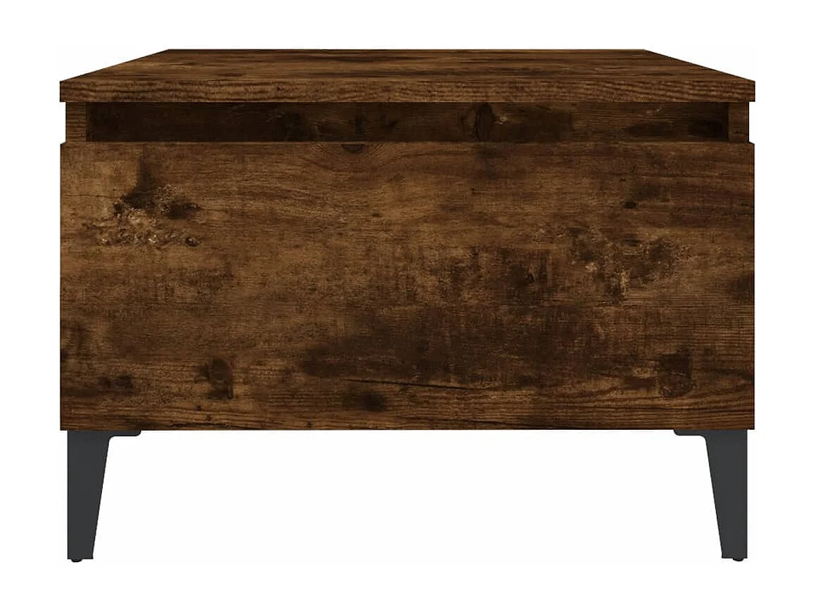 Mesa auxiliar madera contrachapada roble ahumado 50x46x35 cm