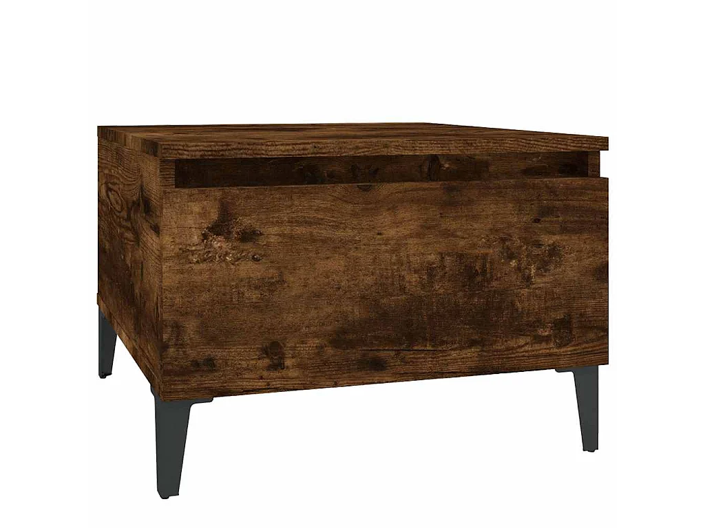 Table d'appoint Chêne fumé 50x46x35 cm Bois d'ingénierie