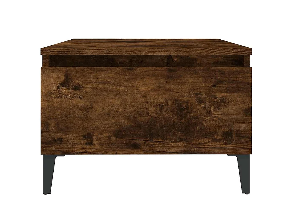 Table d'appoint Chêne fumé 50x46x35 cm Bois d'ingénierie