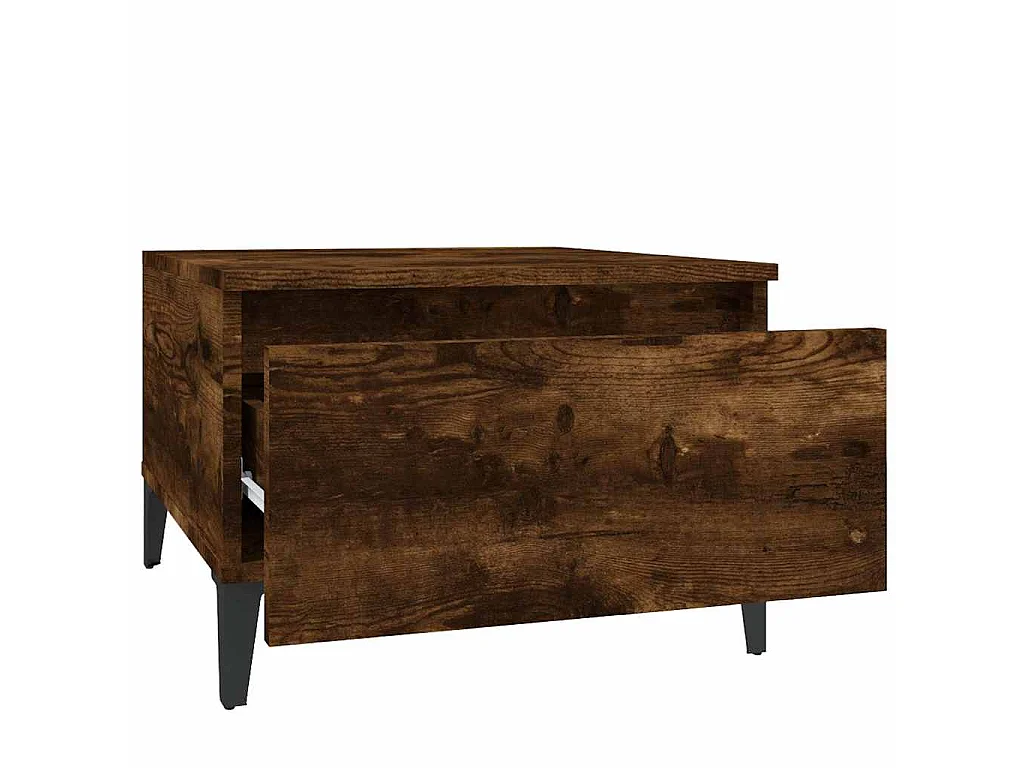 Table d'appoint Chêne fumé 50x46x35 cm Bois d'ingénierie