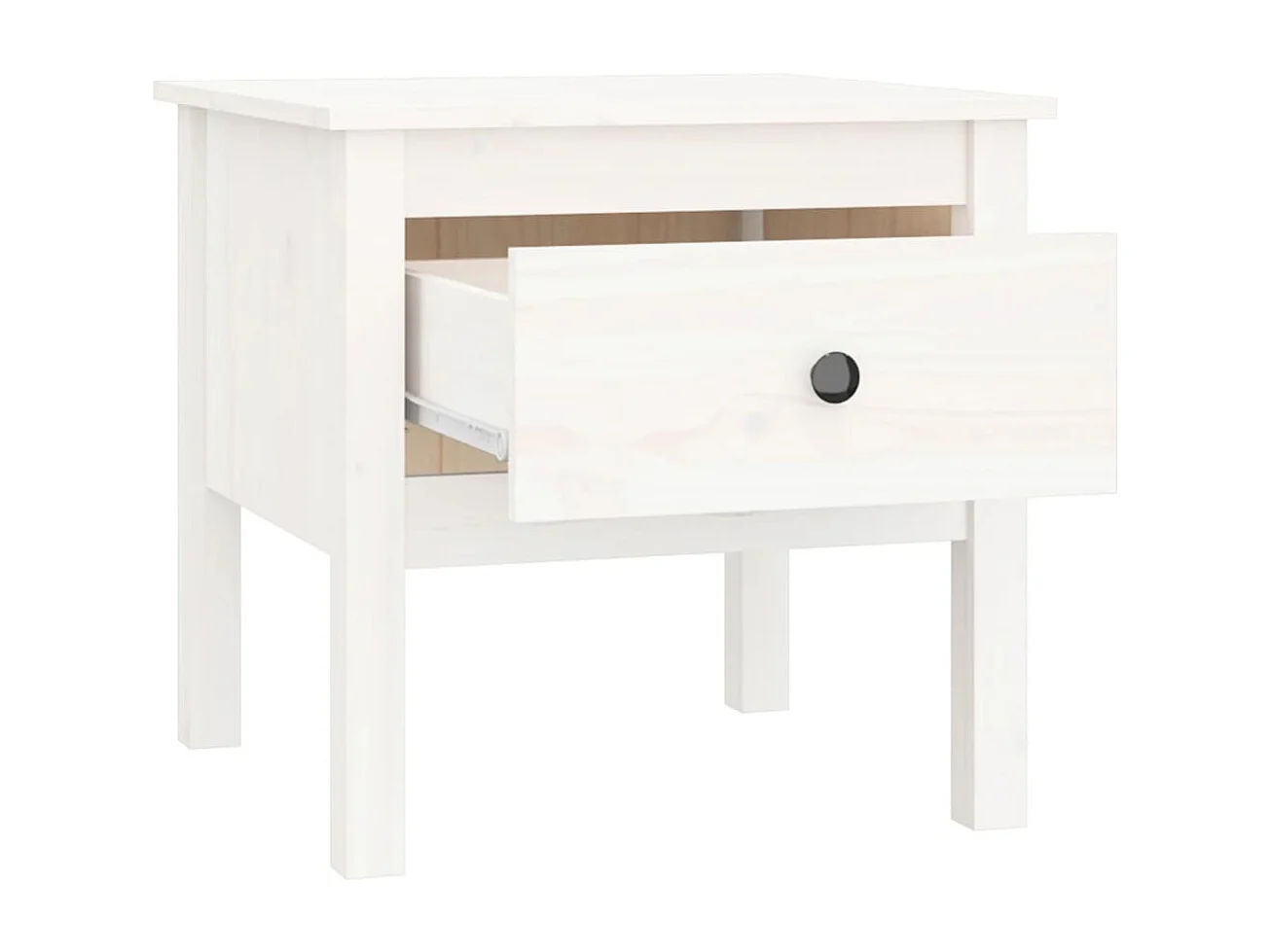 Mesa de apoio 50x50x49 cm pinho maciço Branco