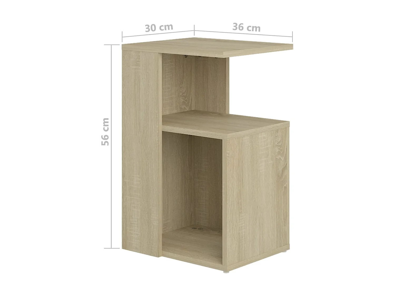 Table d'appoint Chêne sonoma 36x30x56 cm Bois d’ingénierie