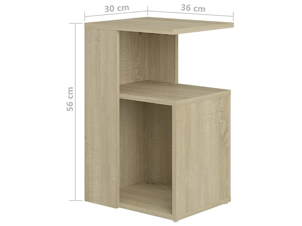 Beistelltisch Sonoma-Eiche 36x30x56 cm Holzwerkstoff