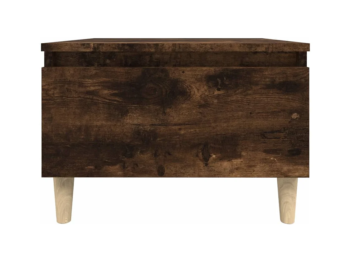 Bijzettafel 50x46x35 cm bewerkt hout gerookt eikenkleurig