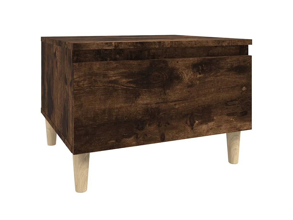 Table d'appoint Chêne fumé 50x46x35 cm Bois d'ingénierie