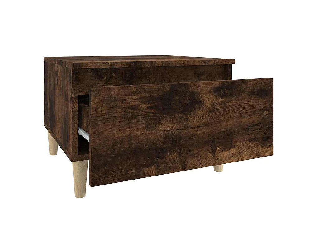 Table d'appoint Chêne fumé 50x46x35 cm Bois d'ingénierie