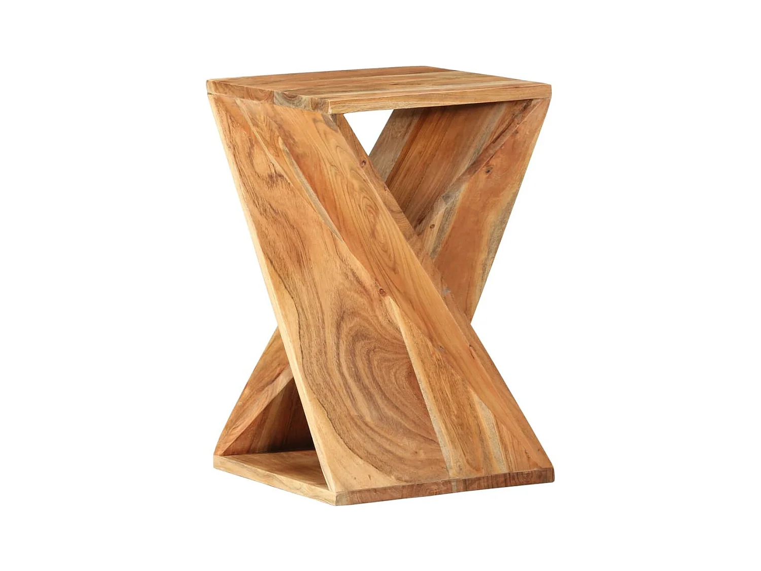Tavolino 35x35x55 cm in Legno Massello di Acacia