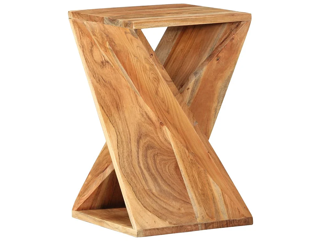 Tavolino 35x35x55 cm in Legno Massello di Acacia