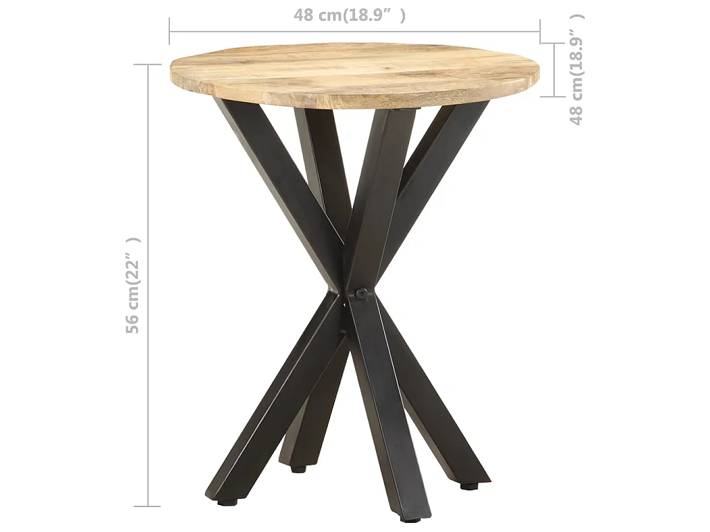 Table d'appoint 48x48x56 cm Bois de manguier massif