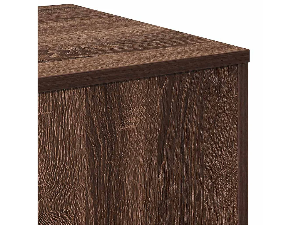 Bijzettafels 3 st bewerkt hout bruin eikenkleur