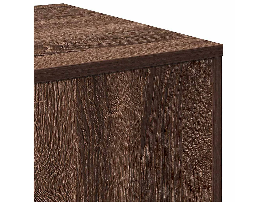 Bijzettafels 3 st bewerkt hout bruin eikenkleur