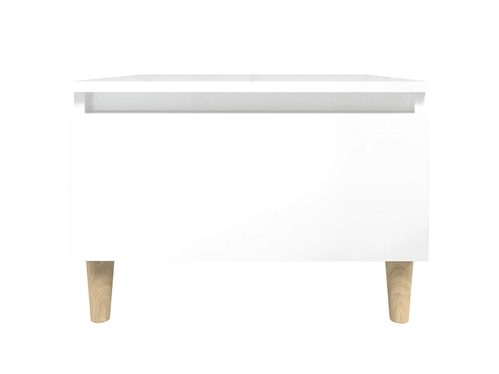 Tables d'appoint 2pcs Blanc brillant 50x46x35cm Bois ingénierie