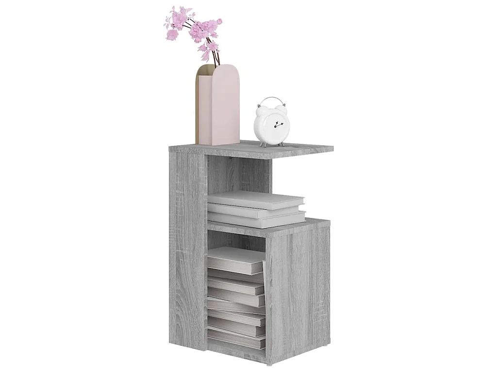 Table d'appoint Sonoma gris 36x30x56 cm Bois d'ingénierie