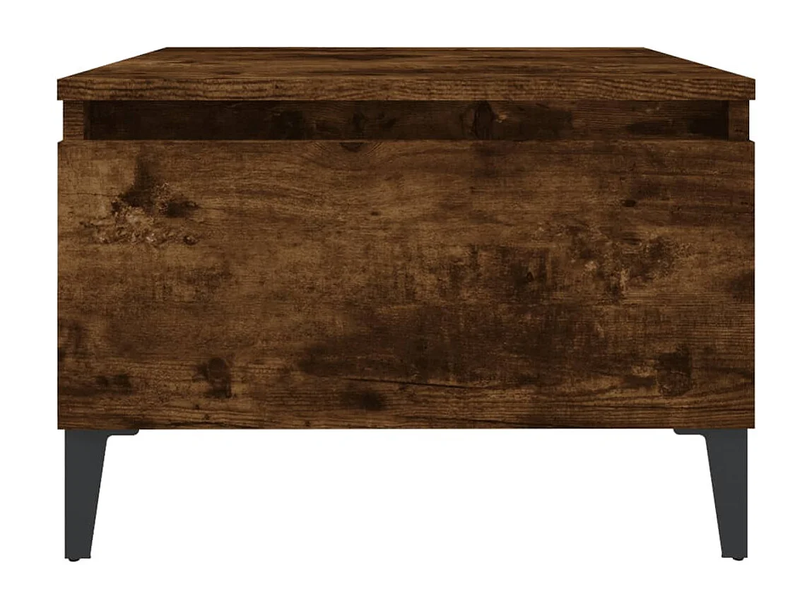 Bijzettafels 2 st 50x46x35 cm bewerkt hout gerookt eikenkleurig