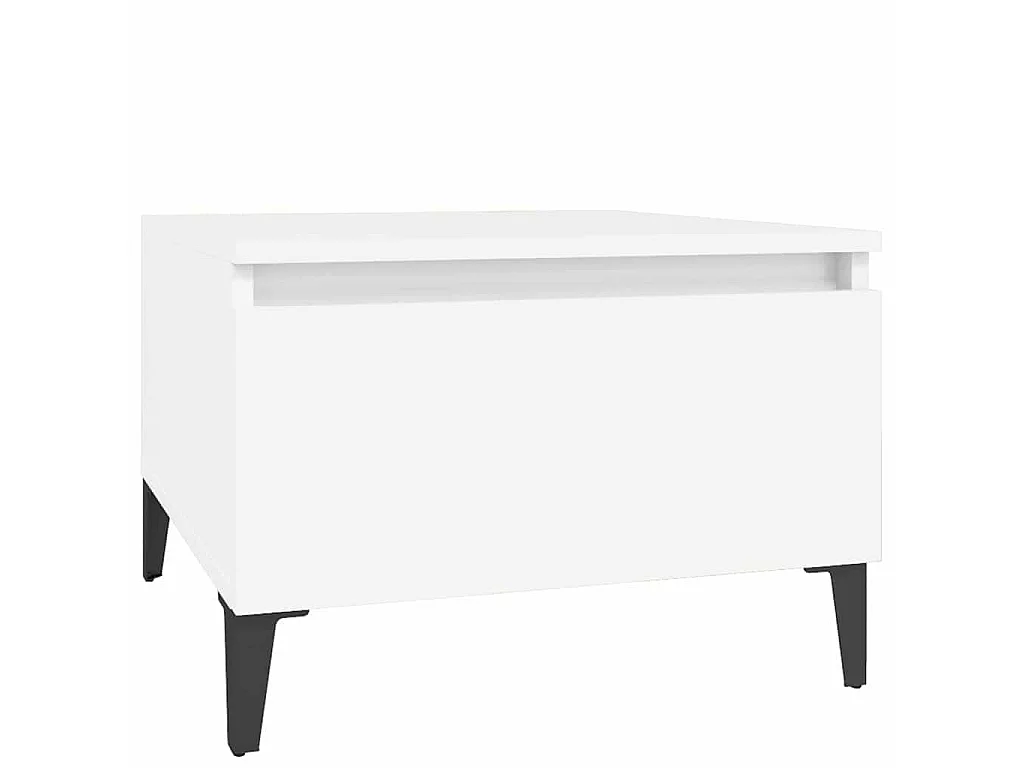 Bijzettafels 2 st 50x46x35 cm bewerkt hout wit