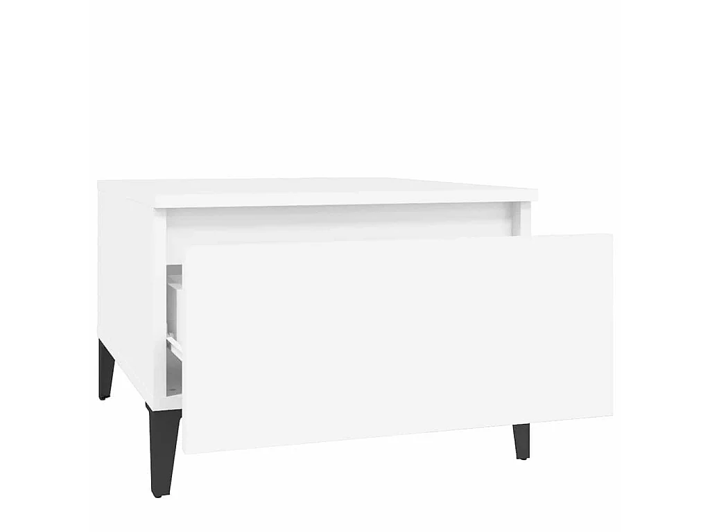 Bijzettafels 2 st 50x46x35 cm bewerkt hout wit