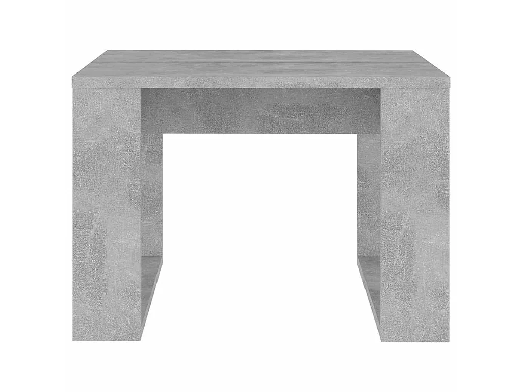 Bijzettafel 50x50x35 cm bewerkt hout betongrijs