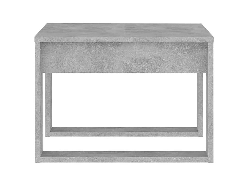 Bijzettafel 50x50x35 cm bewerkt hout betongrijs