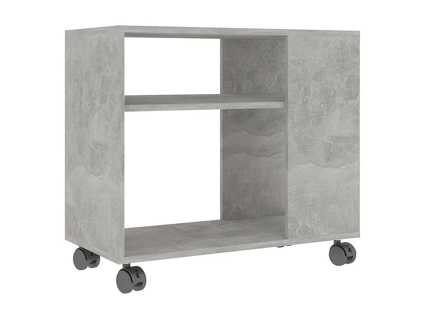 Bijzettafel 70x35x55 cm bewerkt hout betongrijs