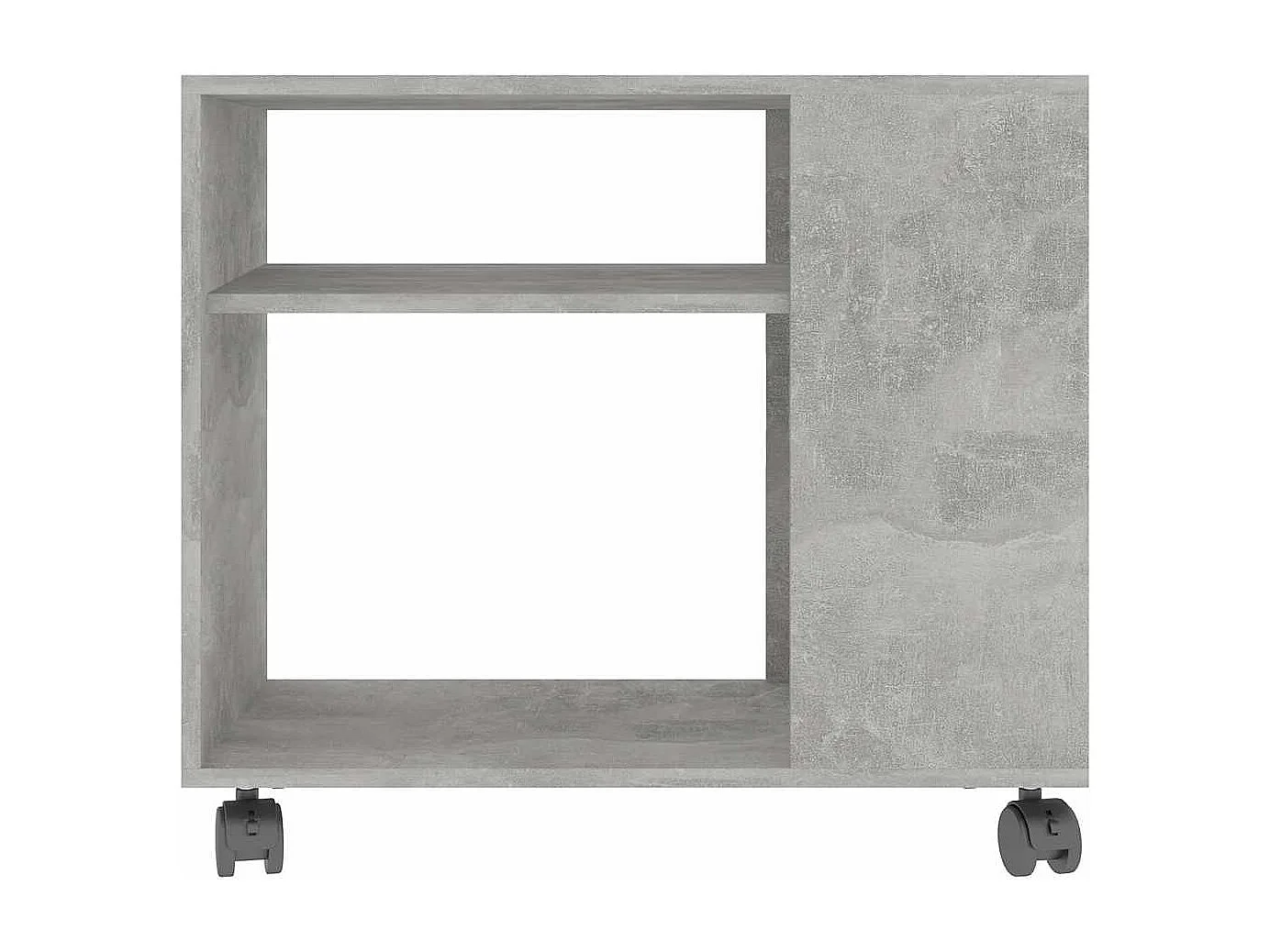 Bijzettafel 70x35x55 cm bewerkt hout betongrijs