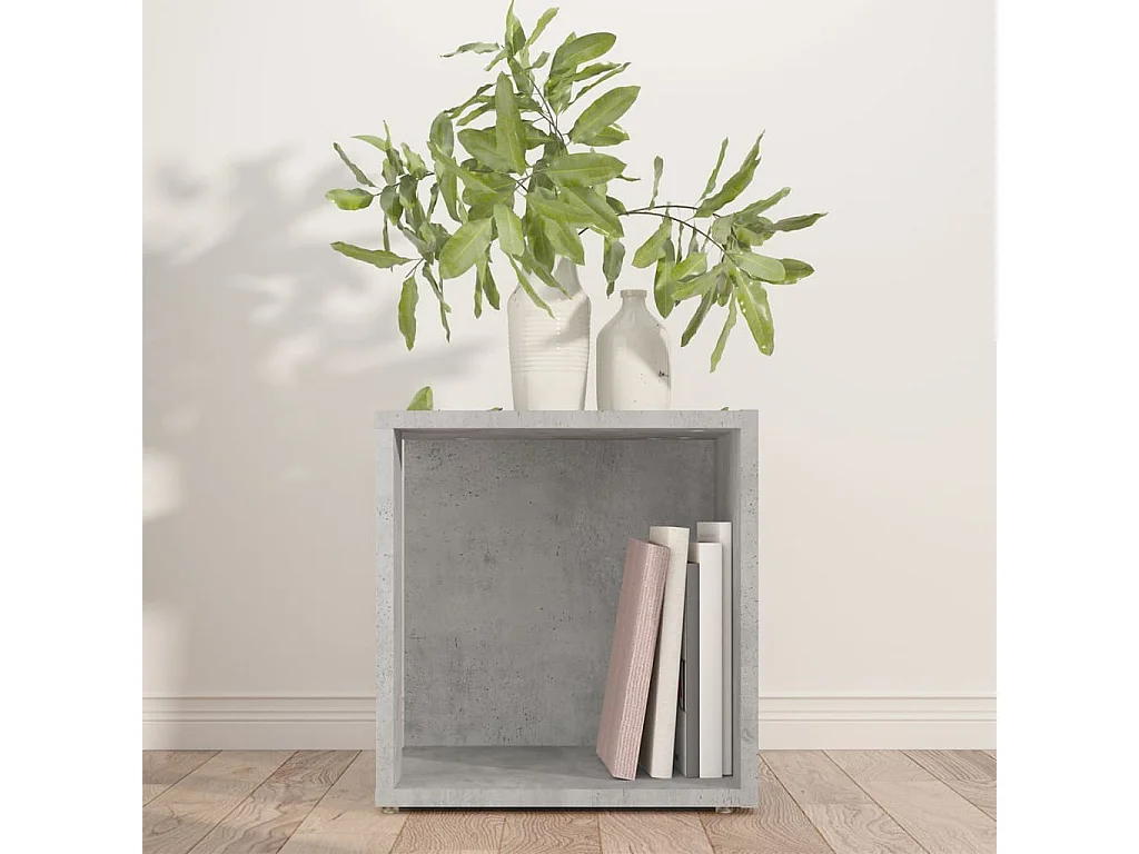 Tavolino Grigio Cemento 33x33x34,5 cm in Truciolato