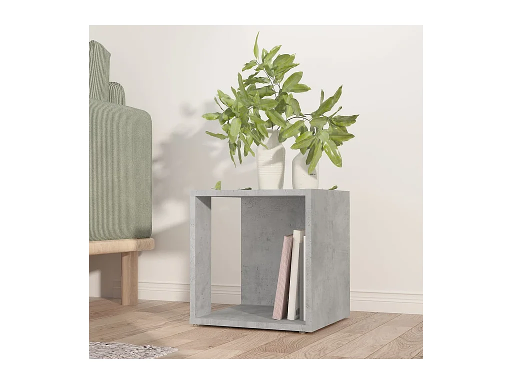 Table d'appoint Gris béton 33x33x34,5 cm Bois d'ingénierie