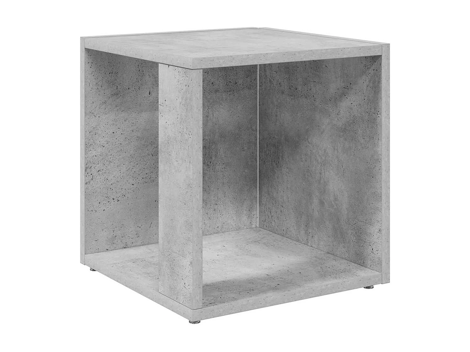 Bijzettafel 33x33x34,5 cm bewerkt hout betongrijs