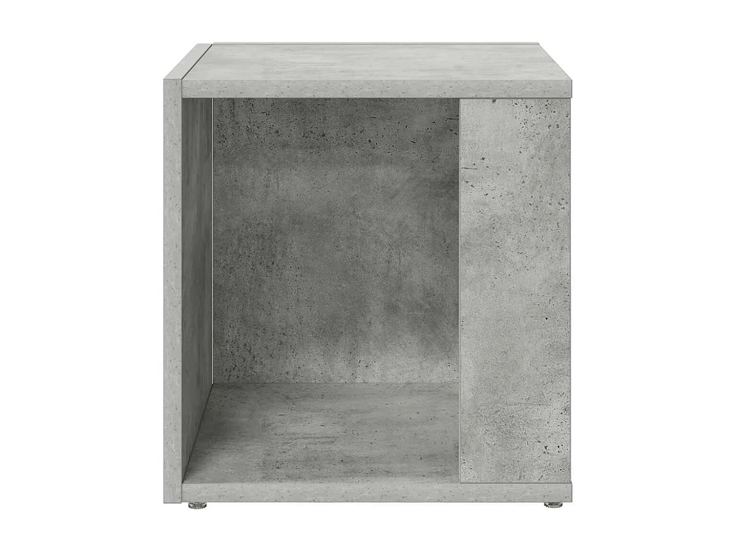 Bijzettafel 33x33x34,5 cm bewerkt hout betongrijs