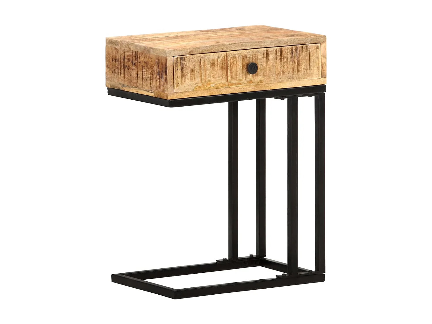 Bijzettafel U-vormig 45x30x61 cm massief mangohout