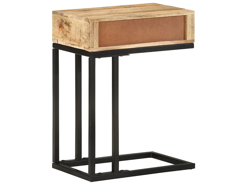 Bijzettafel U-vormig 45x30x61 cm massief mangohout