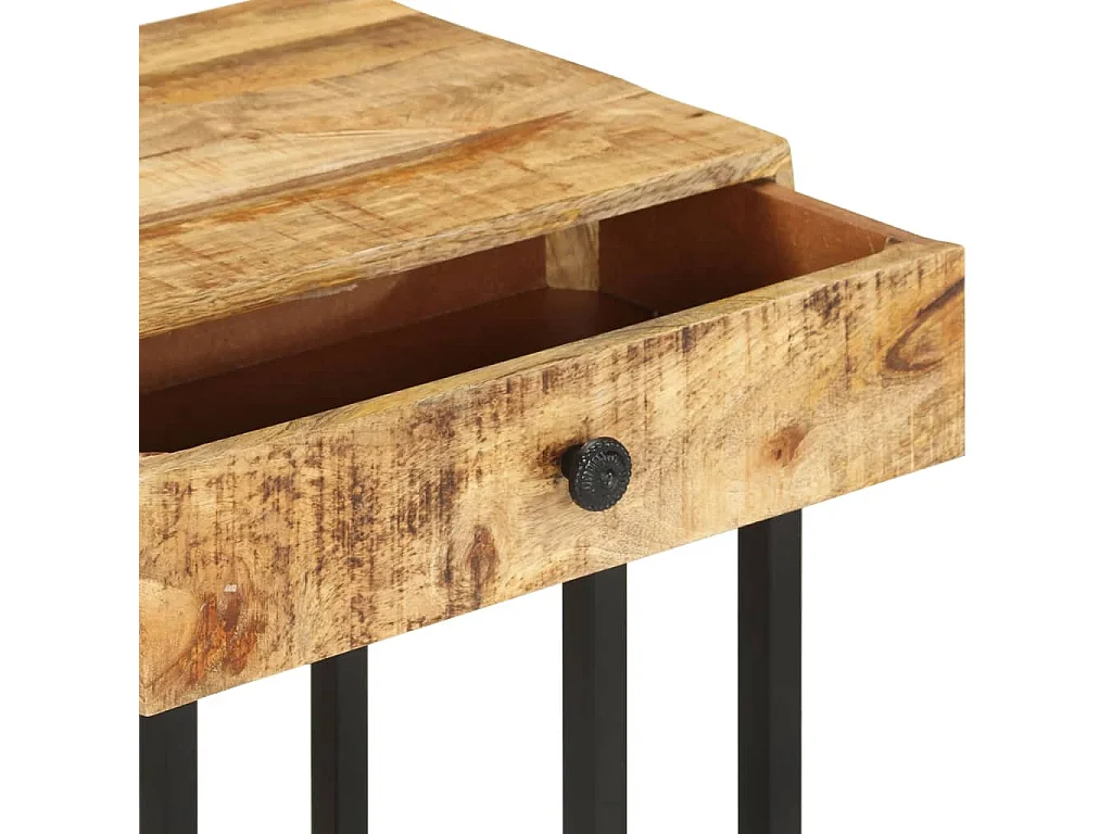 Bijzettafel U-vormig 45x30x61 cm massief mangohout