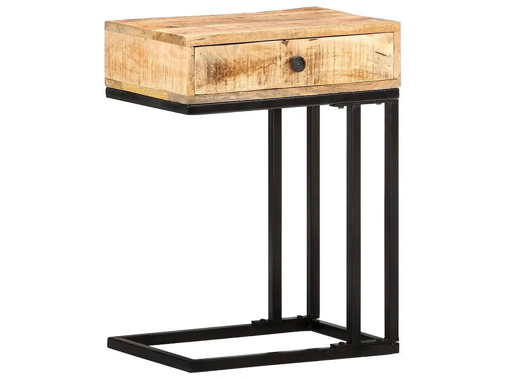 Bijzettafel U-vormig 45x30x61 cm massief mangohout
