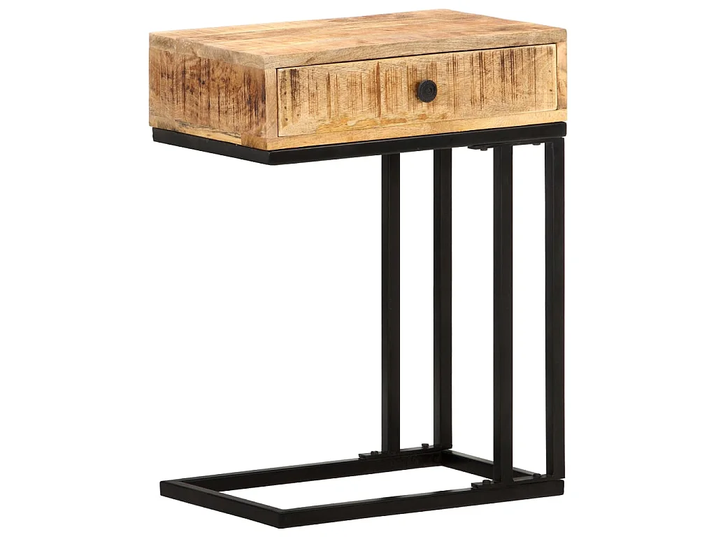 Bijzettafel U-vormig 45x30x61 cm massief mangohout
