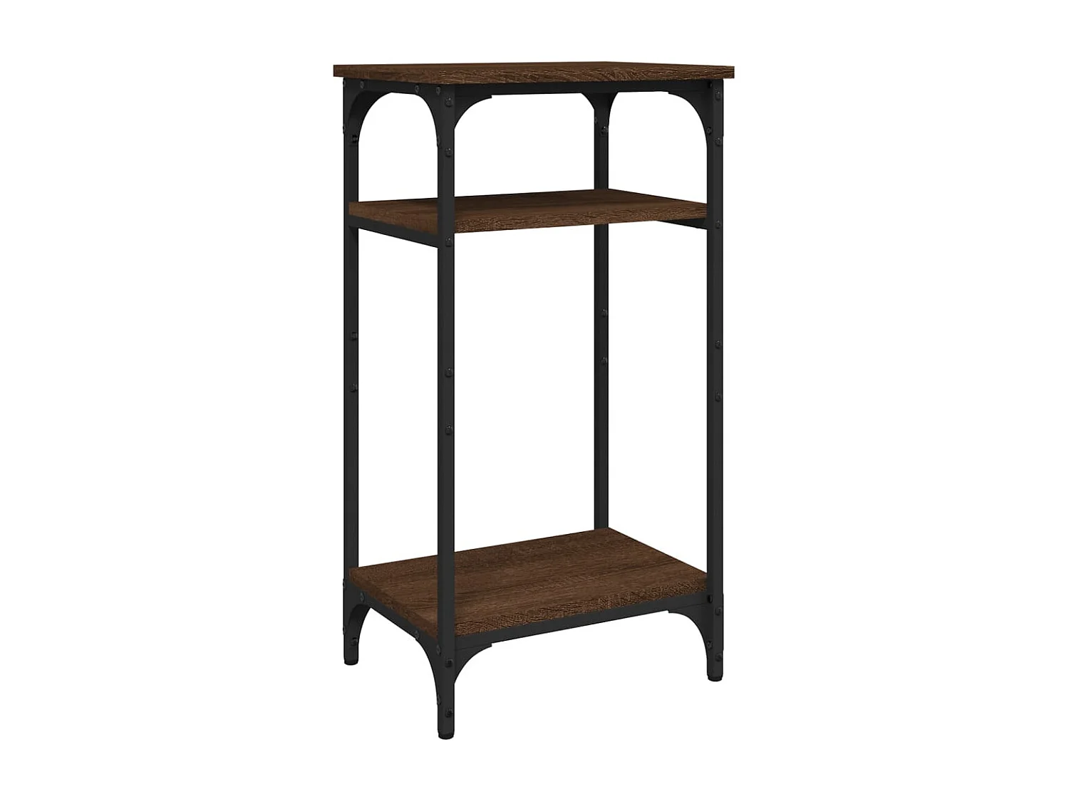 Bijzettafel 40x30x75 cm bewerkt hout bruin eikenkleur