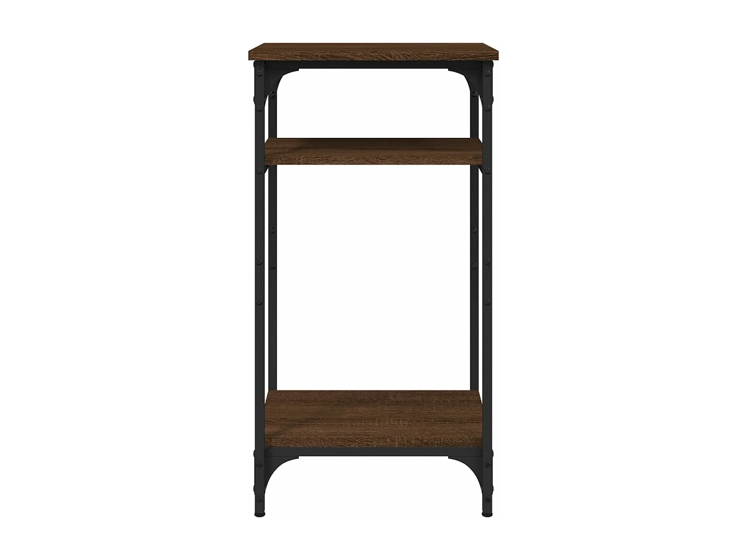 Bijzettafel 40x30x75 cm bewerkt hout bruin eikenkleur