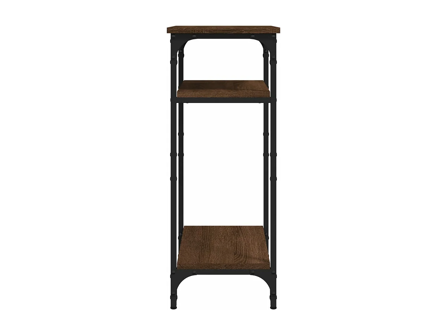 Bijzettafel 40x30x75 cm bewerkt hout bruin eikenkleur