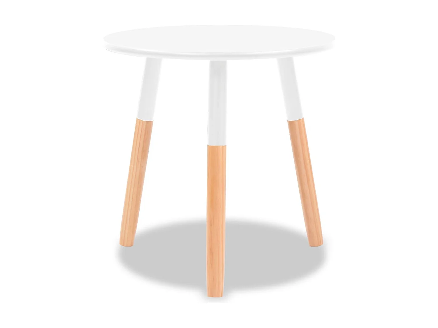 Ensemble de tables d'appoint 2 pcs Bois de pin massif Blanc