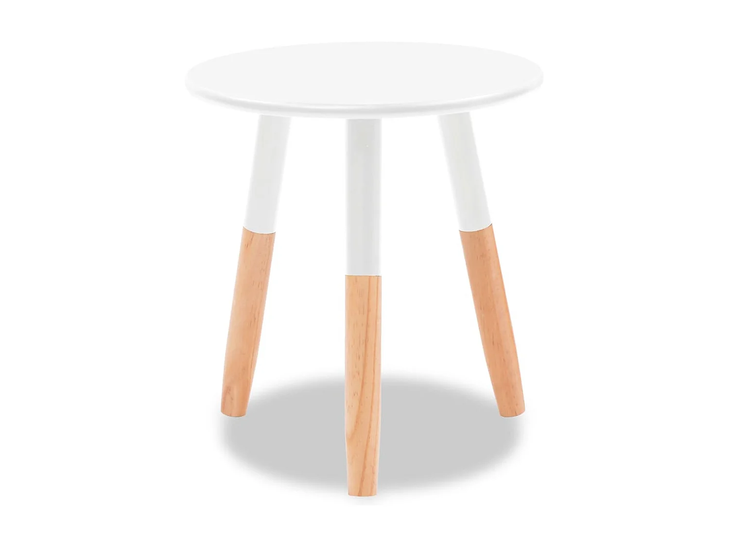 Set de mesas auxiliares 2 unidades madera maciza de pino blanco